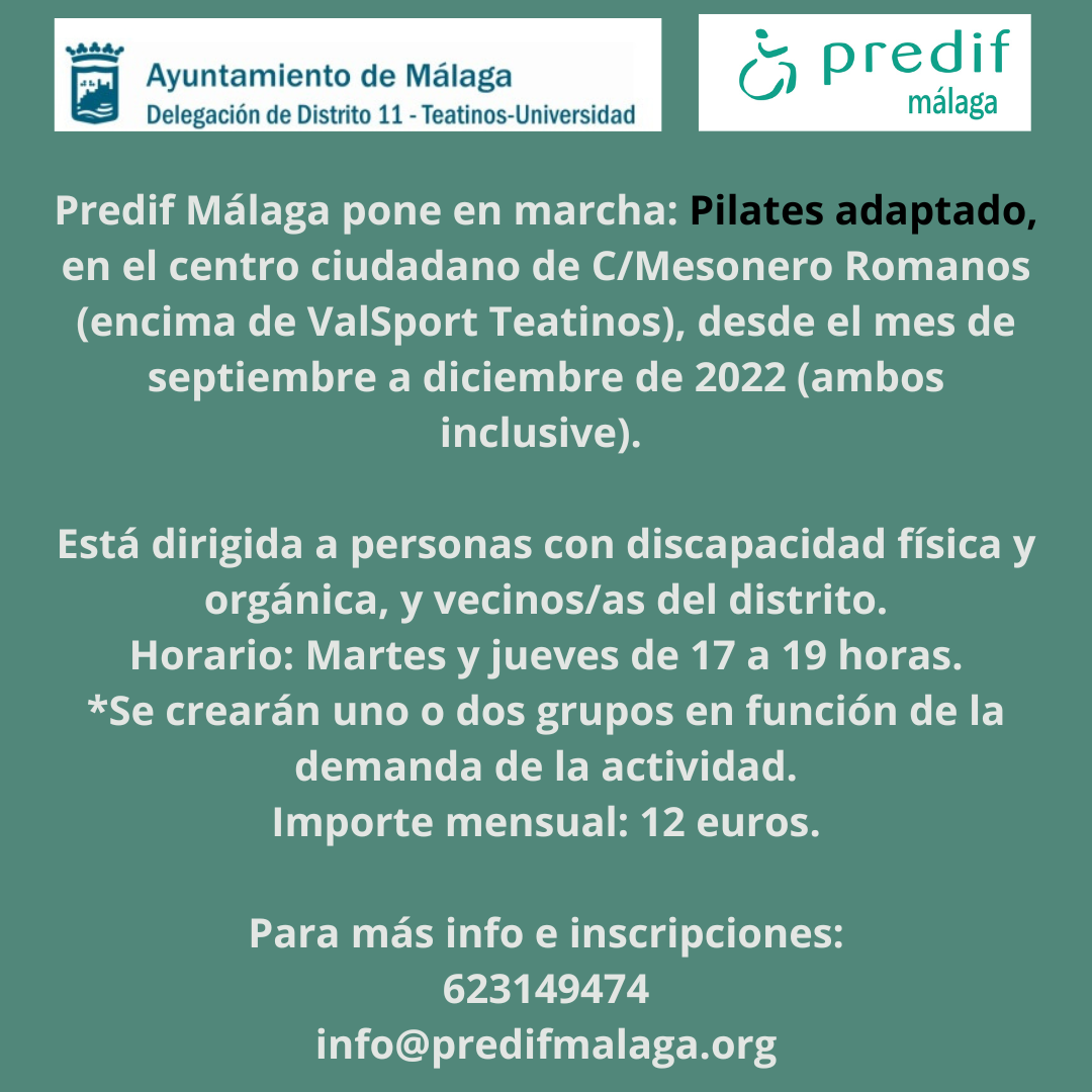 Información de pilates adaptado